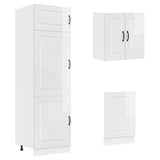 Set Mobili da Cucina 8 pz Porto Bianchi Lucido in Truciolato