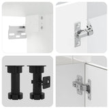 Set Mobili da Cucina 8 pz Porto Bianchi Lucido in Truciolato