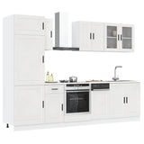 Set Mobili da Cucina 8 pz Porto Bianchi Lucido in Truciolato