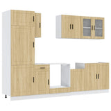 Set Mobili da Cucina 8 pz Porto Rovere Sonoma in Truciolato