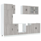 Set Mobili da Cucina 8 pz Kalmar Grigio Sonoma in Truciolato