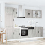 Set Mobili da Cucina 8 pz Kalmar Grigio Sonoma in Truciolato