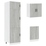 Set Mobili da Cucina 8 pz Kalmar Grigio Sonoma in Truciolato