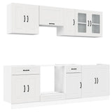 Set Mobili da Cucina 8 pz Kalmar Bianco Legno truciolato