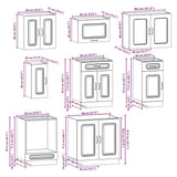 Set Mobili da Cucina 8 pz Kalmar Bianco Legno truciolato