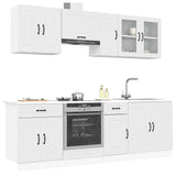 Set Mobili da Cucina 8 pz Kalmar Bianco Legno truciolato
