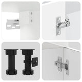 Set Mobili da Cucina 8 pz Kalmar Bianchi Lucido in Truciolato