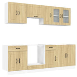 Set Mobili da Cucina 8 pz Kalmar Rovere Sonoma in Truciolato