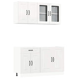 Set Mobili da Cucina 4 pz Kalmar Bianchi Lucido in Truciolato