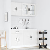 Set Mobili da Cucina 4 pz Kalmar Bianchi Lucido in Truciolato