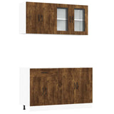 Set Mobili da Cucina 4 pz Kalmar Rovere Fumo Legno truciolato
