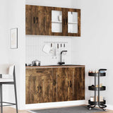 Set Mobili da Cucina 4 pz Kalmar Rovere Fumo Legno truciolato