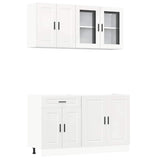 Set Mobili da Cucina 4 pz Porto Bianchi Lucido in Truciolato