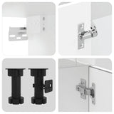 Set Mobili da Cucina 4 pz Porto Bianchi Lucido in Truciolato