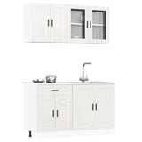 Set Mobili da Cucina 4 pz Porto Bianchi Lucido in Truciolato