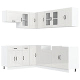 Set Mobili da Cucina 11 pz Kalmar Bianchi Lucido in Truciolato