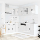 Set Mobili da Cucina 11 pz Kalmar Bianchi Lucido in Truciolato
