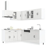 Set Mobili da Cucina 11 pz Kalmar Bianchi Lucido in Truciolato