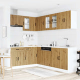 Set Mobili da Cucina 11 pz Kalmar Rovere Artigianale Truciolato