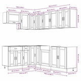 Set Mobili da Cucina 11 pz Porto Bianchi Legno truciolato