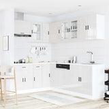 Set Mobili da Cucina 11 pz Porto Bianchi Lucido in Truciolato