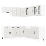 Set Mobili da Cucina 11 pz Kalmar Bianchi Lucido in Truciolato