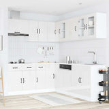 Set Mobili da Cucina 11 pz Kalmar Bianchi Lucido in Truciolato