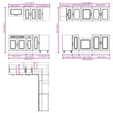 Set Mobili da Cucina 11 pz Kalmar Bianchi Lucido in Truciolato