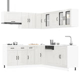Set Mobili da Cucina 11 pz Kalmar Bianchi Lucido in Truciolato