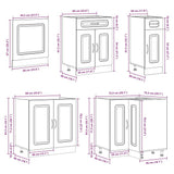 Set Mobili da Cucina 11 pz Lucca Rovere Fumo in Truciolato