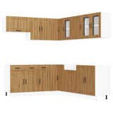 Set Mobili da Cucina 11 pz Lucca Rovere Artigianale Truciolato