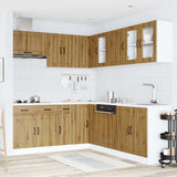 Set Mobili da Cucina 11 pz Lucca Rovere Artigianale Truciolato