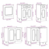 Set Mobili da Cucina 11 pz Lucca Rovere Artigianale Truciolato
