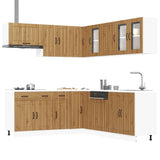 Set Mobili da Cucina 11 pz Lucca Rovere Artigianale Truciolato