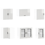 Set Mobili da Cucina 11 pz Porto Bianchi Lucido in Truciolato