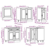 Set Mobili da Cucina 11 pz Porto Bianchi Lucido in Truciolato