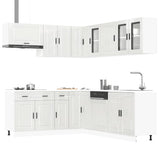 Set Mobili da Cucina 11 pz Porto Bianchi Lucido in Truciolato