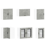 Set Mobili da Cucina 11 pz Porto Grigio Cemento in Truciolato