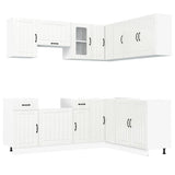 Set Mobili da Cucina 11 pz Lucca Bianchi Lucido in Truciolato