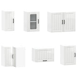 Set Mobili da Cucina 11 pz Lucca Bianchi Lucido in Truciolato