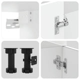 Set Mobili da Cucina 11 pz Lucca Bianchi Lucido in Truciolato