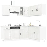 Set Mobili da Cucina 11 pz Lucca Bianchi Lucido in Truciolato