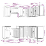 Set Mobili da Cucina 11 pz Lucca Rovere Fumo in Truciolato