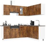 Set Mobili da Cucina 11 pz Lucca Rovere Fumo in Truciolato