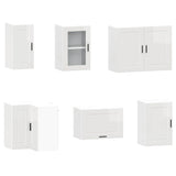 Set Mobili da Cucina 11 pz Porto Bianchi Lucido in Truciolato