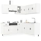Set Mobili da Cucina 11 pz Porto Bianchi Lucido in Truciolato