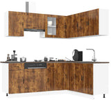 Set Mobili da Cucina 11 pz Porto Rovere Fumo in Truciolato