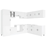 Set Mobili da Cucina 14 pz Kalmar Bianco Legno truciolato
