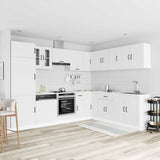 Set Mobili da Cucina 14 pz Kalmar Bianco Legno truciolato