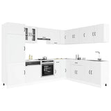 Set Mobili da Cucina 14 pz Kalmar Bianco Legno truciolato